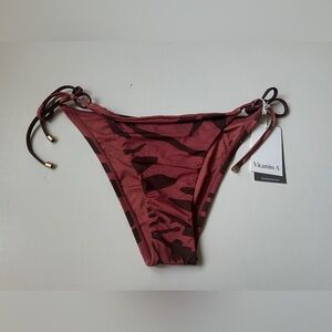 NWT Vitamin A Women's Side-Tie Swim Bikini Bottom Size Medium